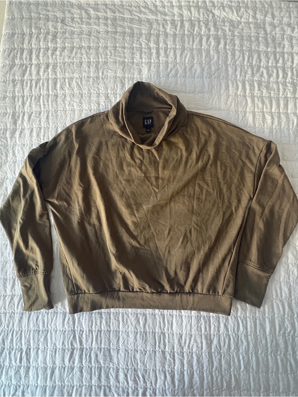 GAP Olive-Brown Turtleneck Sweatshirt